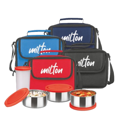 Milton Lunch Box - Steel Combi Tiffin 3+1 Cont