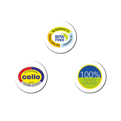 Cello Meal Kit Plastic Tiffin Box | Stainless Steel Containers 355ml Each | Leak Proof | Food Grade | Easy to Carry | Insulated Lunch Box for Office, Travelling