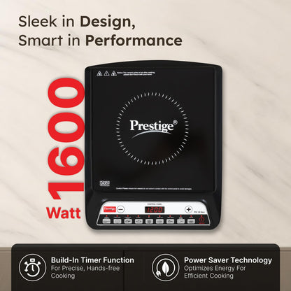 Prestige Pic 20 Neo Induction Cooktop 1600W|Indian Menu Options| Automatic Voltage Regulator
