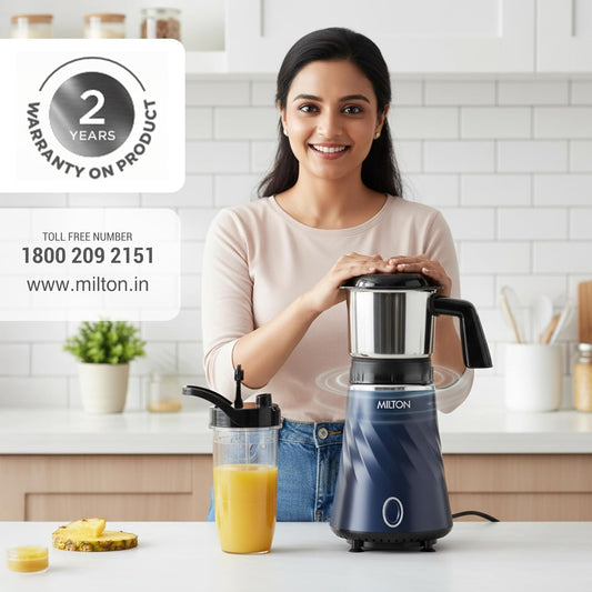 Milton Appliances Miniq Mini Bullet Mixer Grinder I Powerful HTLV 350W Motor