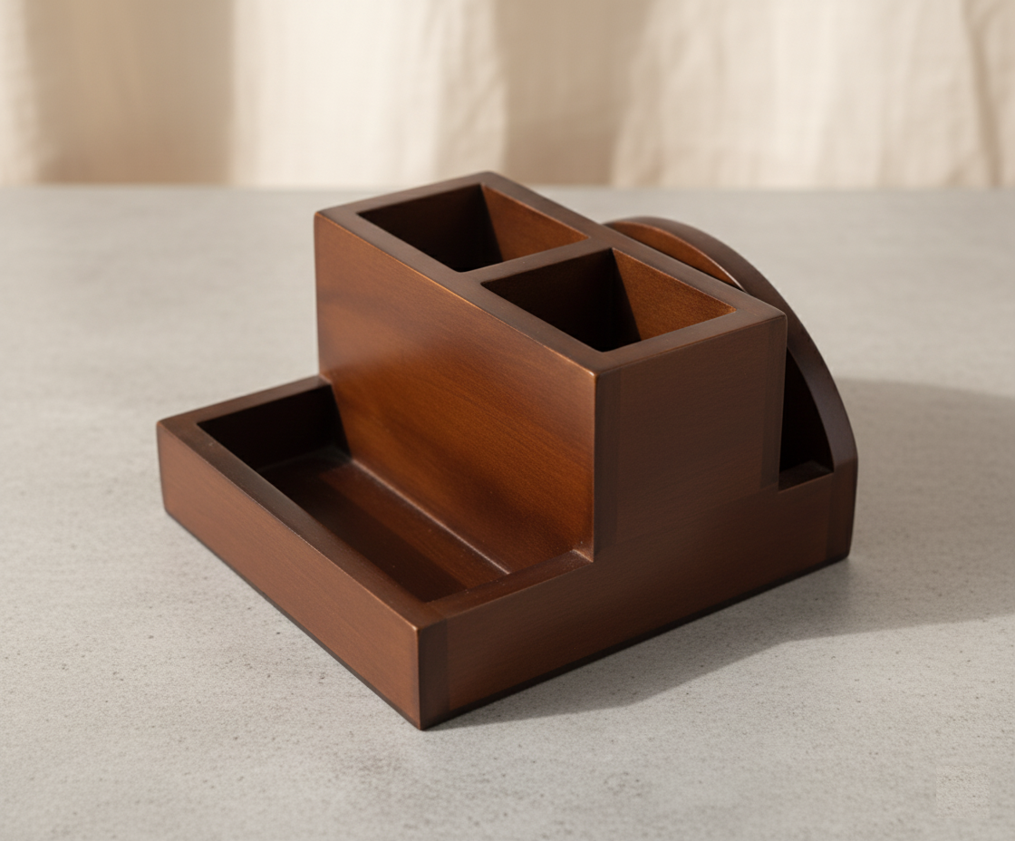 Woodee Multipurpose Holder - Cutlery, Tissue and Salt & Pepper Holder