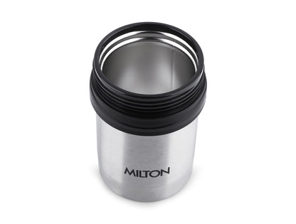 Milton Soup Flask Deluxe 350 Thermosteel I 100% Leak Proof I Premium SS304 Stainless Steel I Vacuum Insulated I Thermos for Soup, Tea, Coffee, 340 ml, Silver