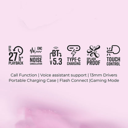 Zebronics Zeb-Glacier Bluetooth True Wireless (TWS)