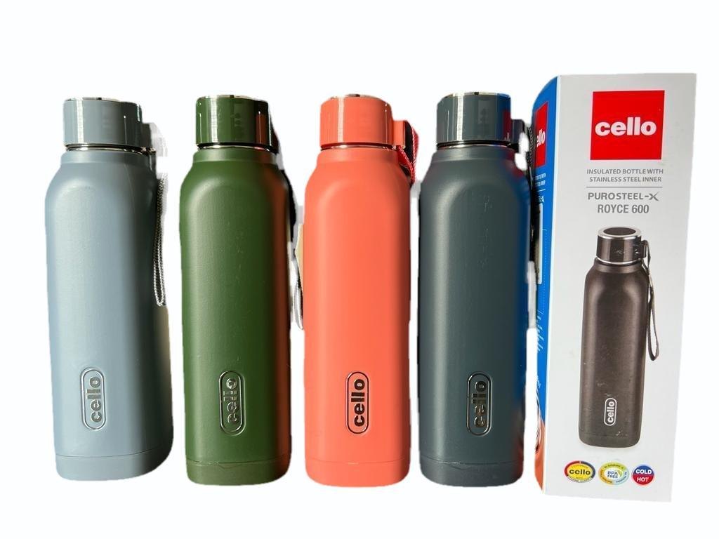 Cello Puro Steel-X Royce | Inner Steel Bottle | PU Insulation | Cold Insulated Bottle | Best Usage for Office/School/College/Gym/Picnic/Home/Fridge