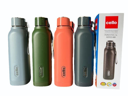 Cello Puro Steel-X Royce | Inner Steel Bottle | PU Insulation | Cold Insulated Bottle | Best Usage for Office/School/College/Gym/Picnic/Home/Fridge