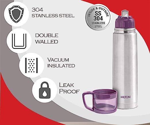 Milton SS Flask - Hot n Cold - Glassy